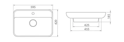 LAVABO LAL 60X42CM 72700U !