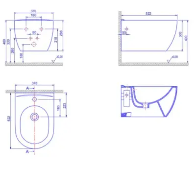 BIDE KONZOLNI CITY CAPUCINO