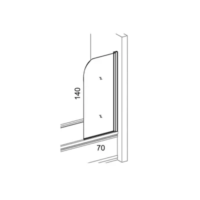 PARAVAN ZA KADU CLASSIC 70X140