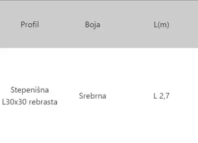 LAJ STEPENIŠNA L30x30 REB.2,7m