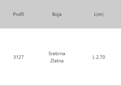 LAJ L 3127 20x25 ZLATNA 2,7m