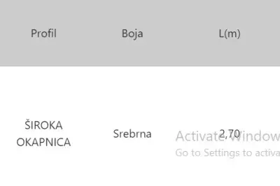 LAJ OKAPNICA ŠIROKA 2,7m