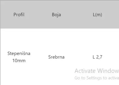 LAJ STEPENIŠNA 10 SR.MAT 2,7m