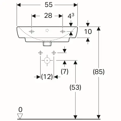 LAVABO SELNOVA SQUARE 55CM