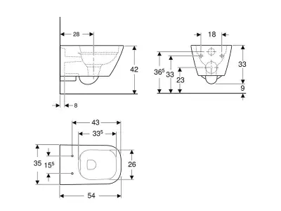 WC ŠOLJA KONZ.SMYLE SQUARE