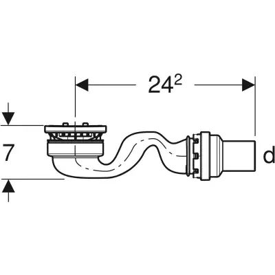 SIFON ZA TUŠ KADU SESTRA 30mm