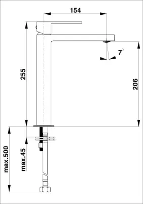SQ BAT.LAVABO VISOKA 00058