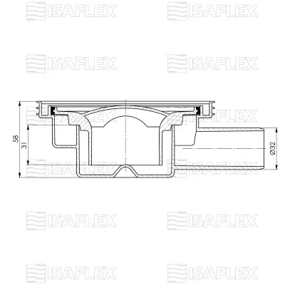 SLIVNIK ISAFLEX 32 HORIZ.7150