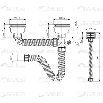 ISAFLEX SIFON SUD.DVO.115 2178