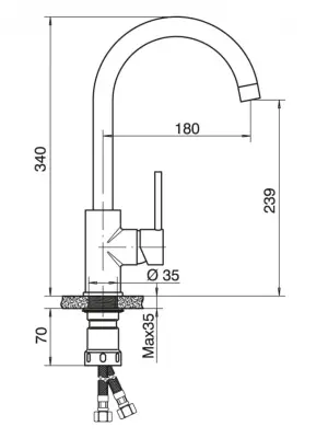 TUBO BAT.LABUD 2C 6118-B CRNA