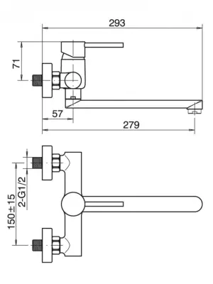 TUBO BAT.SUDOPERA ZIDNA 6115 L