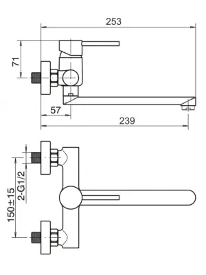 TUBO BAT.SUDOPERA ZIDNA 6115 S