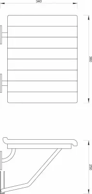 STOLICA ZA TUŠ KAB.BELA MIS-02