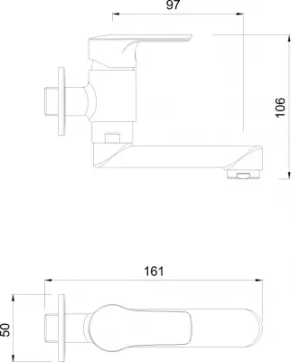 BAT.HLADNA VODA ZIDNA 4007