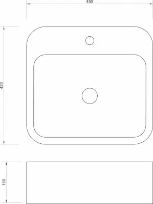 LAVABO MERMERNI SCWP10 45X42