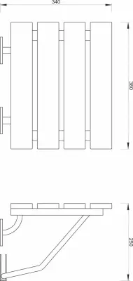 STOLICA ZA TUŠ KAB.DRVO MIS-03
