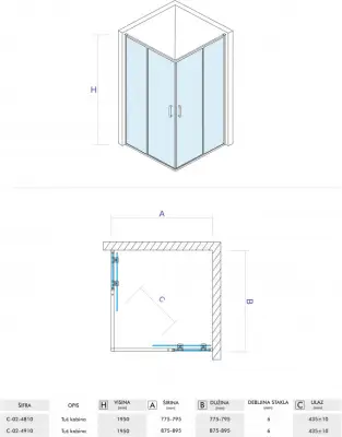 PARAVAN C-02-4810 80X80 6mm