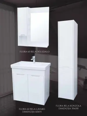 ORMARIĆ FLORA 60 DD BELI 60X55