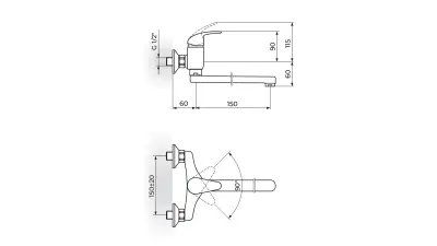 PERLA BAT.ZIDNA 150mm JP321015