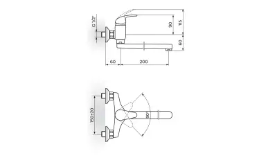 PERLA BAT.ZIDNA 200mm JP321020