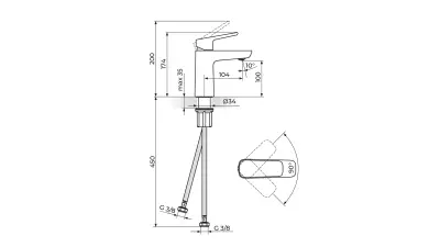STOLZ BAT.LAVABO WHITE 130101W