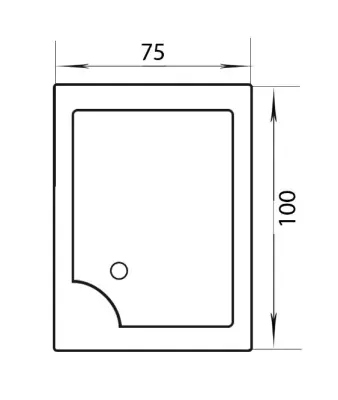 TUŠ KADA IRIS 100X75 LUX