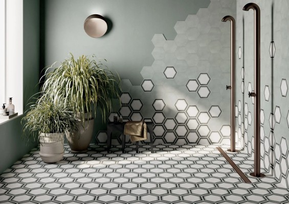 HEXAGON FRAME WHITE 25x22 0,84