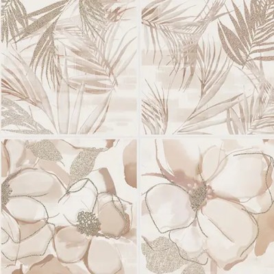 CLAY D.FLOWER BOUQUET 10x10