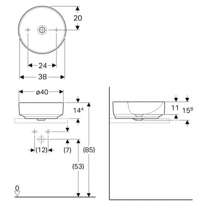 LAVABO NAD.VARIFORM OKRUGLI 40