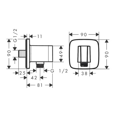 PRIKLJUČAK ZID.TUŠ 26887990