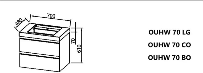 ORMARIĆ HARMONY OUHW 70 585480
