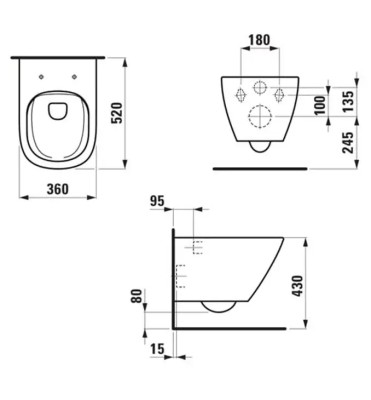 WC ŠOLJA KONZ.LAUFEN LUA RIML.