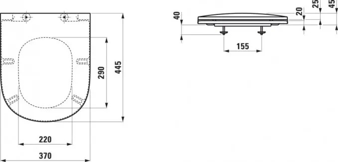 WC DASKA LAUFEN LUA SOFT CLOSE