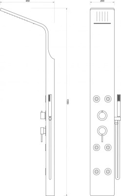 MASAŽNI STUB INOX SJAJ MST-400