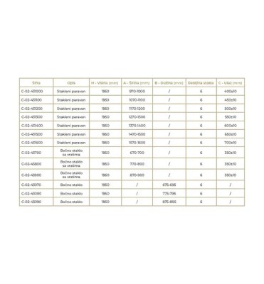 PARAVAN C-02-431500 150x1956mm