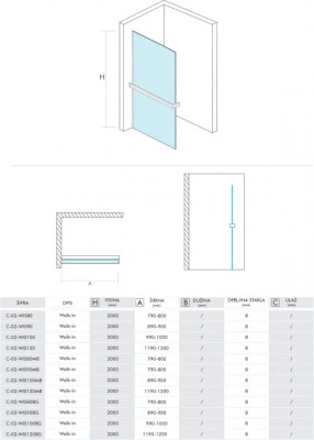 PAR.WALK IN 90 C-02-WIS90MB