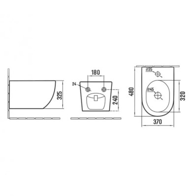 BIDE KONZOLNI PERLA MWB200