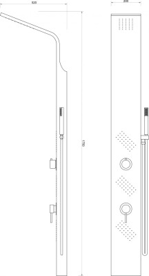 MASAŽNI STUB INOX SJAJ MST-200