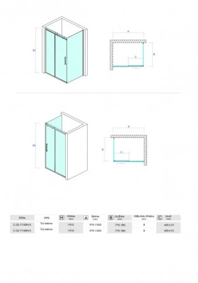 PARAVAN C-02-7120REV 120X808mm