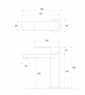 NOOK BAT.LAVABO C-01-100CR