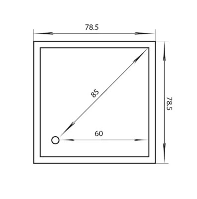 TUŠ KADA NERA 80X80 LUX
