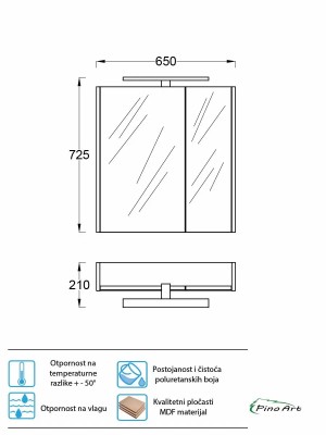 ORMARIĆ ATRIA 65 GD BELI 0978