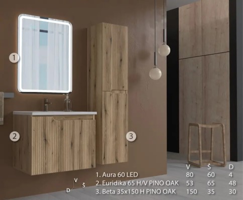 VERTIKALA BETA 35X150HPINO/OAK