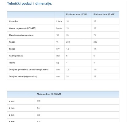 BOJLER PLATINUM 10L NM PROHROM