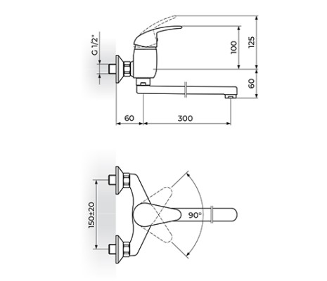 KING BAT.ZIDNA 300mm J321030