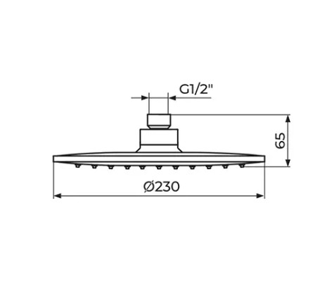 TUŠ RUŽA 230mm PTRUSP3