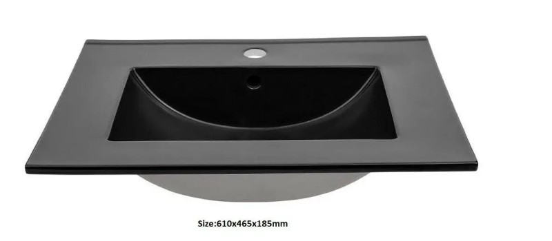 LAVABO UGRADNI TANKI 61X46CRNI