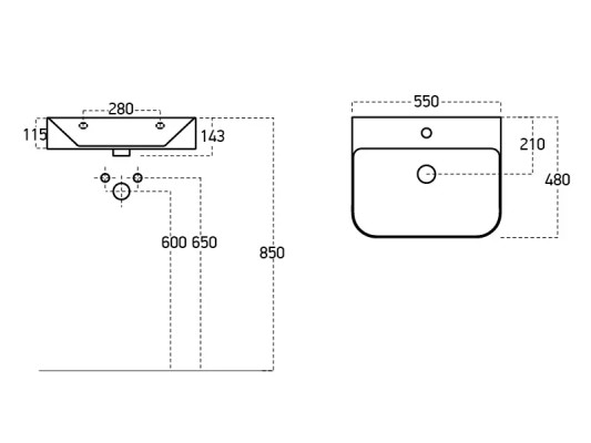 LAVABO ALLECRA 55 823054BM
