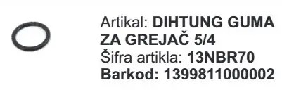 DIHTUNG ZA GREJAČ 5/4