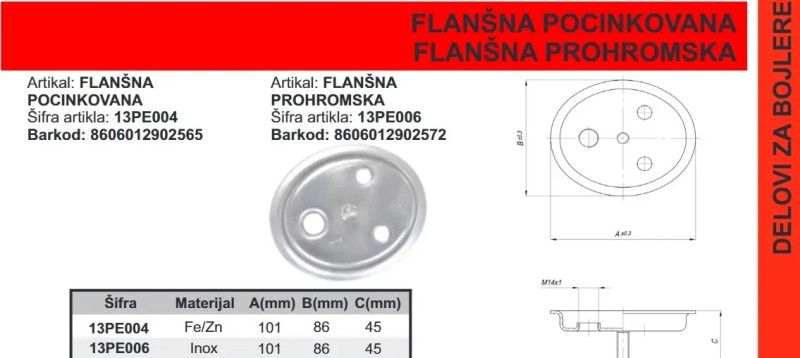 FLANŠNA POCINKOVANA